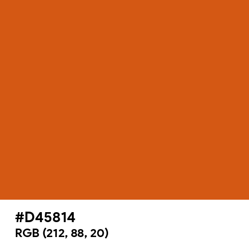 Metallic Orange (Hex code: D45814) Thumbnail
