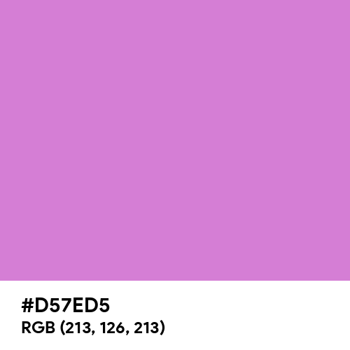 Muted Magenta (Hex code: D57ED5) Thumbnail