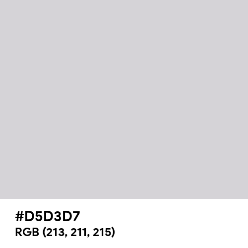 Light Gray (Hex code: D5D3D7) Thumbnail