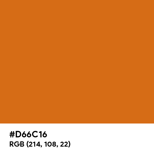 Forest Orange (Hex code: D66C16) Thumbnail