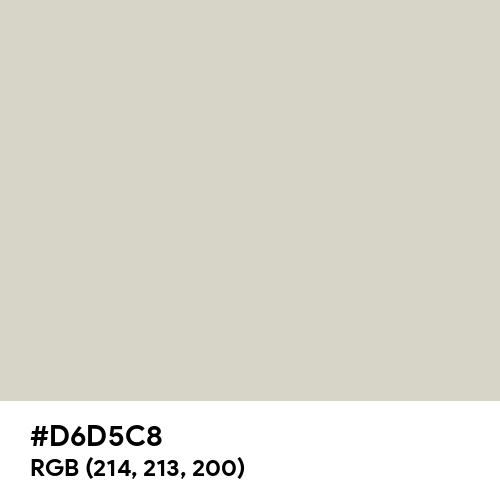 Pastel Gray (Hex code: D6D5C8) Thumbnail