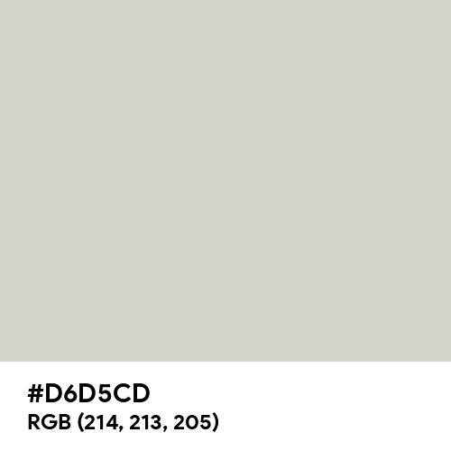 Light Gray (Hex code: D6D5CD) Thumbnail