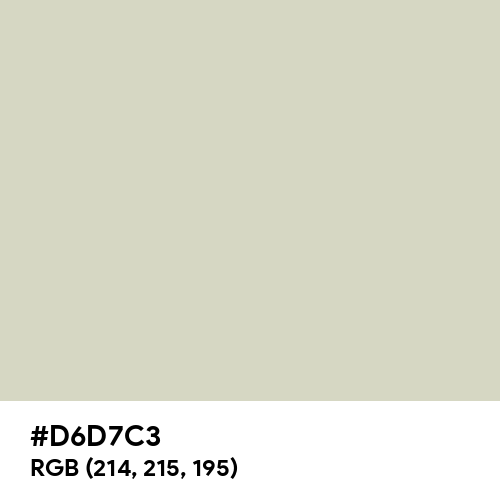 Pastel Gray (Hex code: D6D7C3) Thumbnail