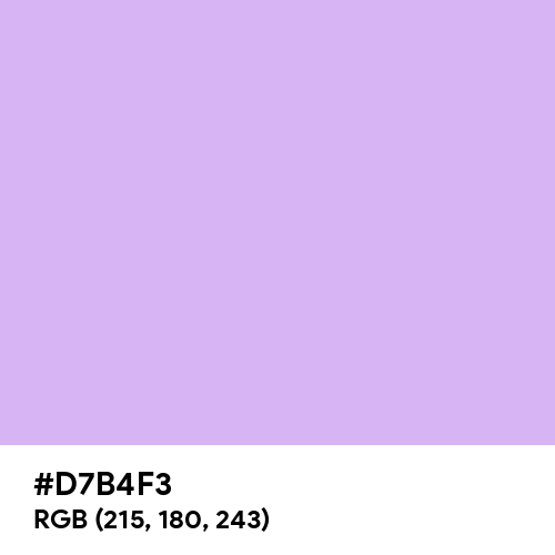 Pastel Lavender (Hex code: D7B4F3) Thumbnail