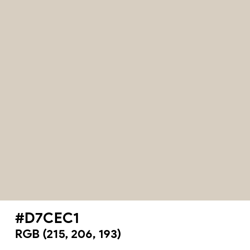 Pastel Gray (Hex code: D7CEC1) Thumbnail