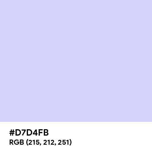 Pale Lavender (Hex code: D7D4FB) Thumbnail
