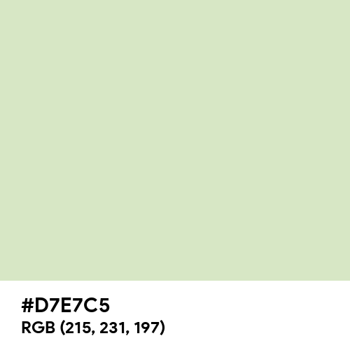 Tea Green (Hex code: D7E7C5) Thumbnail