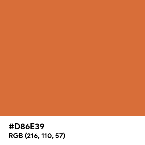 Jaffa Orange (Hex code: D86E39) Thumbnail