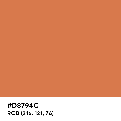 Copper Red (Hex code: D8794C) Thumbnail
