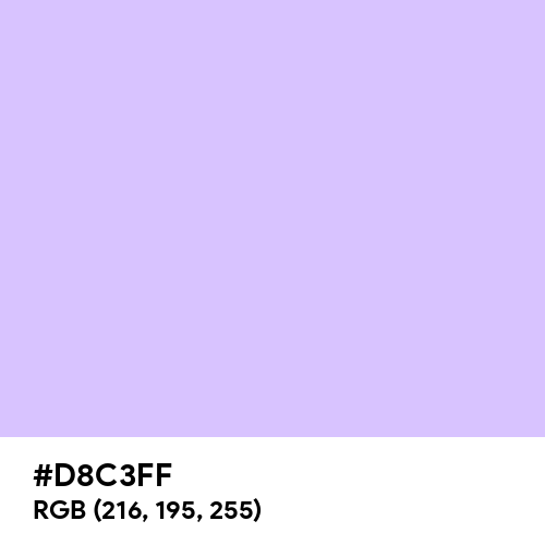 Pale Lavender (Hex code: D8C3FF) Thumbnail