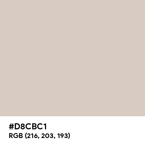 Pastel Gray (Hex code: D8CBC1) Thumbnail