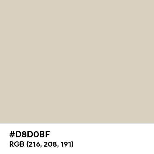 Pastel Gray (Hex code: D8D0BF) Thumbnail