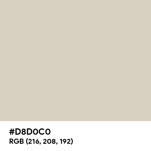 Pastel Gray (Hex code: D8D0C0) Thumbnail
