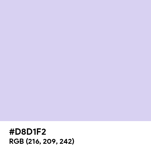 Pale Lavender (Hex code: D8D1F2) Thumbnail