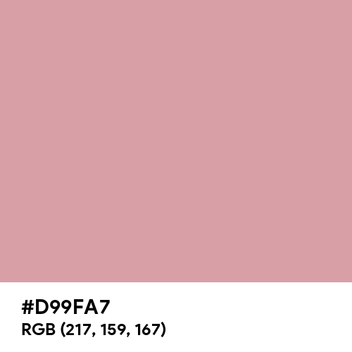 Pastel Pink (Hex code: D99FA7) Thumbnail