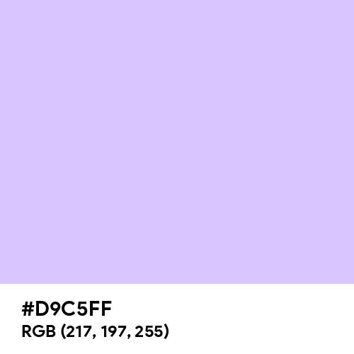 Pale Lavender (Hex code: D9C5FF) Thumbnail