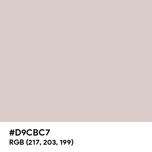 Pastel Gray (Hex code: D9CBC7) Thumbnail