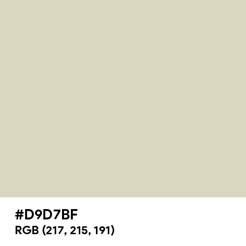 Pastel Gray (Hex code: D9D7BF) Thumbnail