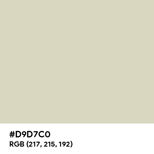 Pastel Gray (Hex code: D9D7C0) Thumbnail