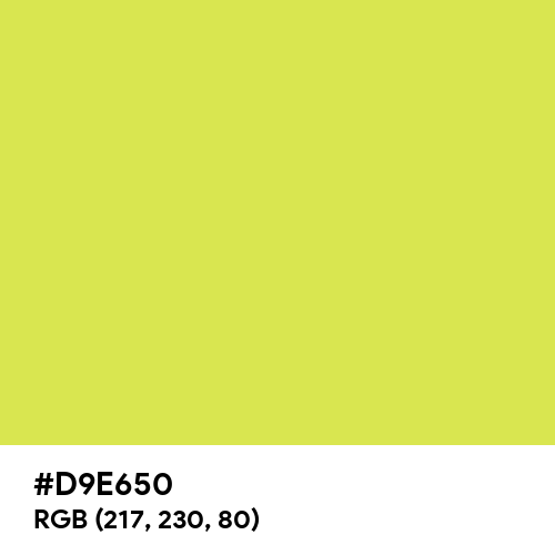 Maximum Green Yellow (Hex code: D9E650) Thumbnail
