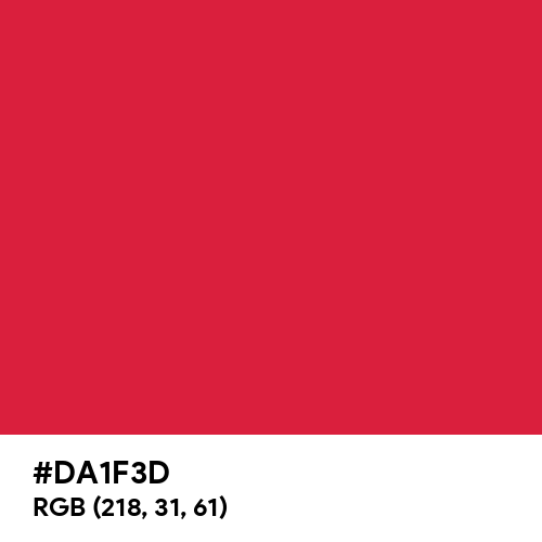 Crimson (Hex code: DA1F3D) Thumbnail
