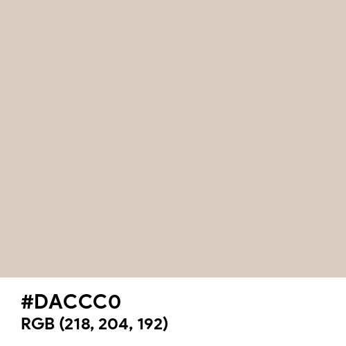 Pastel Gray (Hex code: DACCC0) Thumbnail