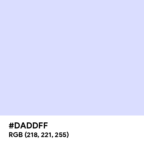 Pale Lavender (Hex code: DADDFF) Thumbnail
