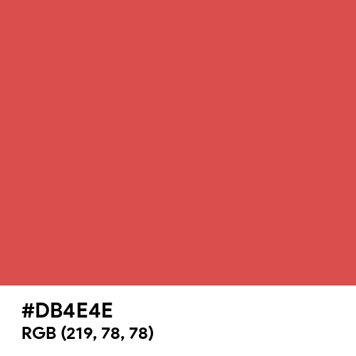 Steel Red (Hex code: DB4E4E) Thumbnail