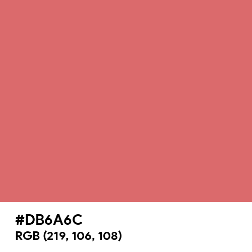 Washed Out Red (Hex code: DB6A6C) Thumbnail