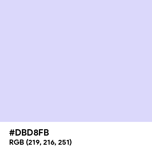Pale Lavender (Hex code: DBD8FB) Thumbnail