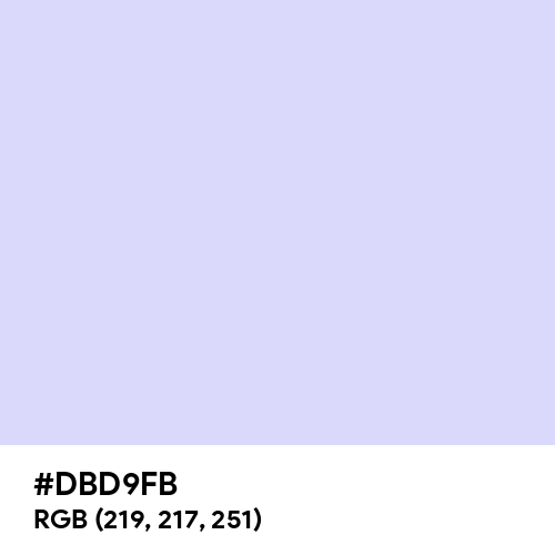 Pale Lavender (Hex code: DBD9FB) Thumbnail