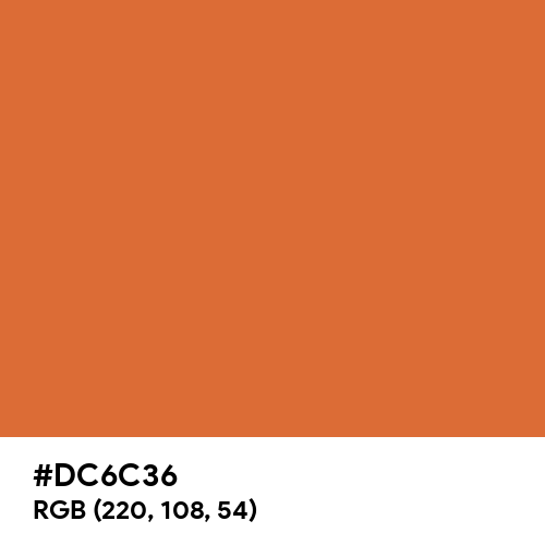 Golden Red (Hex code: DC6C36) Thumbnail