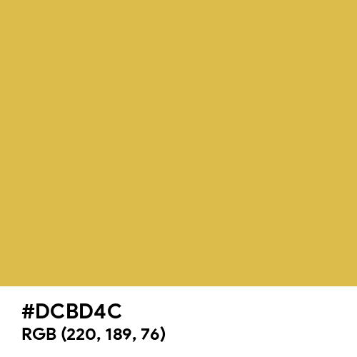 Burnt Yellow (Hex code: DCBD4C) Thumbnail