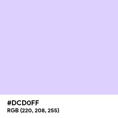Lilac (Hex code: DCD0FF) Thumbnail