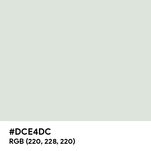 Chinese White (Hex code: DCE4DC) Thumbnail