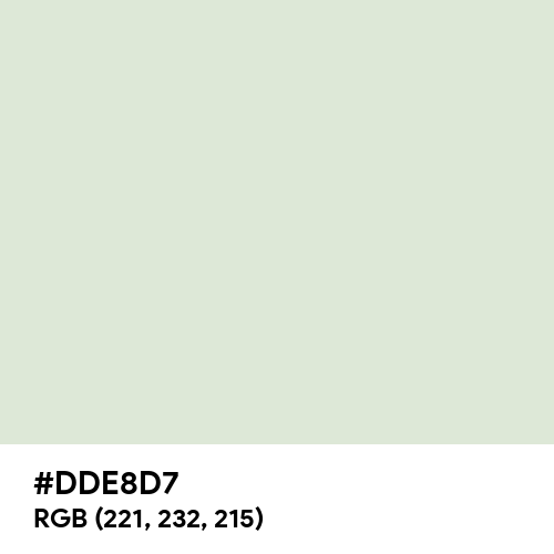 Chinese White (Hex code: DDE8D7) Thumbnail