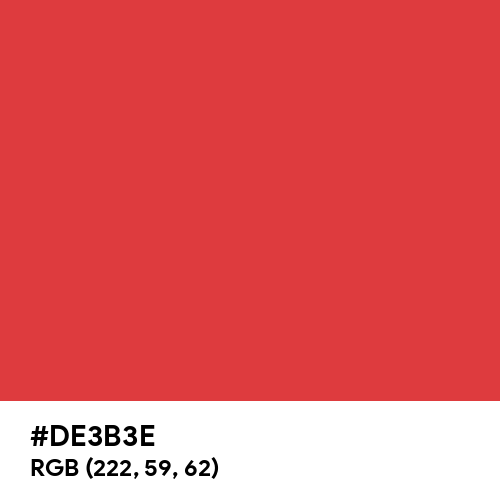 Basic Red (Hex code: DE3B3E) Thumbnail