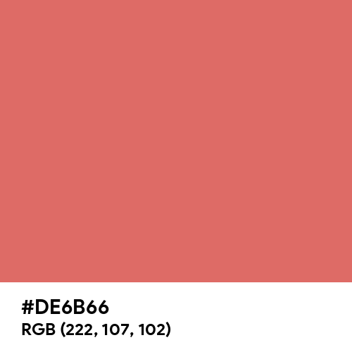 Calypso Red (Hex code: DE6B66) Thumbnail