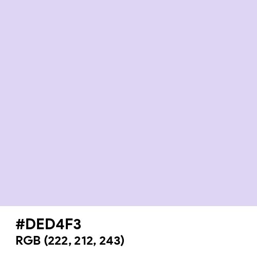 Lavender White (Hex code: DED4F3) Thumbnail