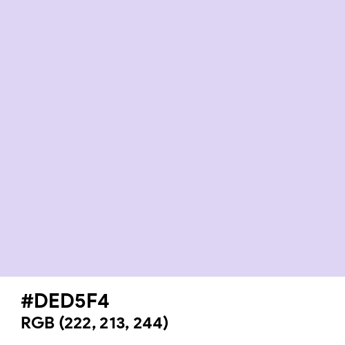 Pale Lavender (Hex code: DED5F4) Thumbnail