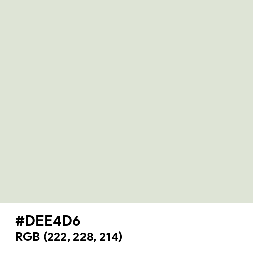Chinese White (Hex code: DEE4D6) Thumbnail