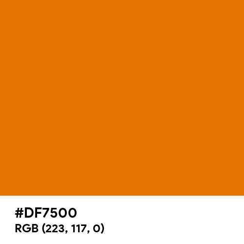 Orange Pepper (Hex code: DF7500) Thumbnail