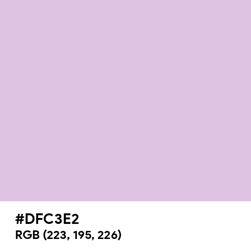 Languid Lavender (Hex code: DFC3E2) Thumbnail