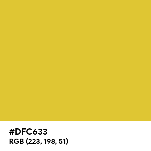Mimosa Yellow (Hex code: DFC633) Thumbnail