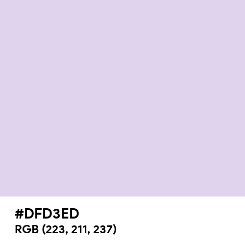 Pale Lavender (Hex code: DFD3ED) Thumbnail