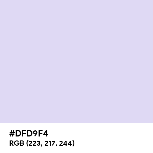 Pale Lavender (Hex code: DFD9F4) Thumbnail