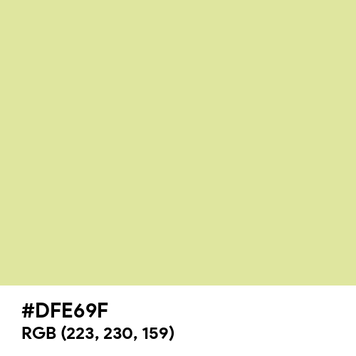 Pale Lime Yellow (Hex code: DFE69F) Thumbnail