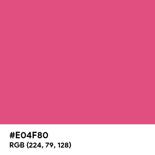 Fandango Pink (Hex code: E04F80) Thumbnail