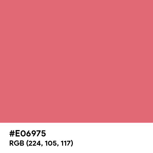 Light Carmine Pink (Hex code: E06975) Thumbnail