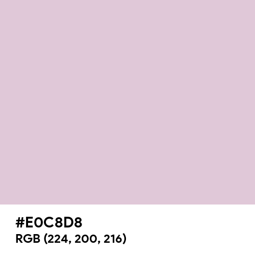 Queen Pink (Hex code: E0C8D8) Thumbnail